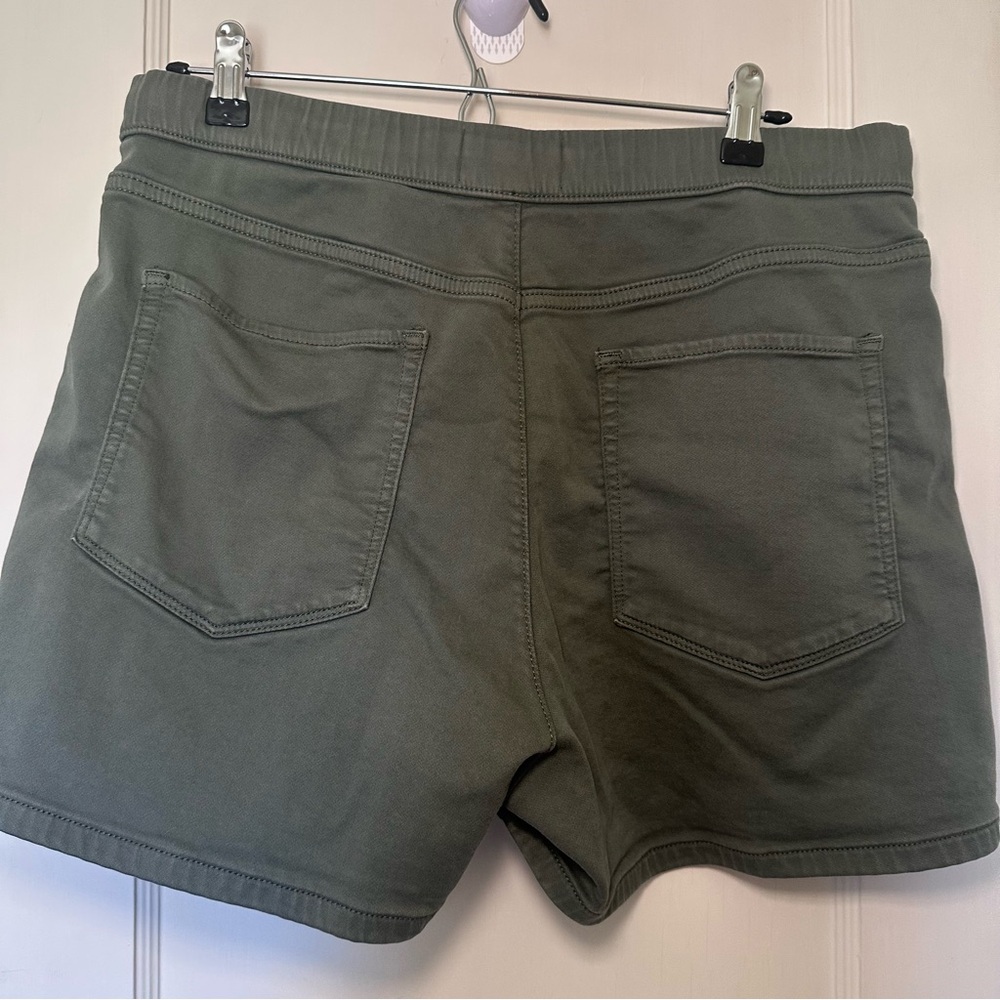 Olive Green Athletic Shorts for Women - Picture 2 of 7
